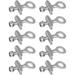 10 Pcs Chain Tensioner for Bikes Bike Chain Tensioner Dead Speed Bicycle Chain Buckle Folding Bicycle Accessories Chain Tensioner Chain Adjuster Zipper (10pcs) The Chain Stress Reliever Galvanized