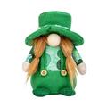LSLJS Clearance under $5! St Patricks Day Couple Gnomes Ornaments Green Flat Hat Faceless Doll Golden Hair Dwarf Rudolph Dolls Spring Gnomes Decorations for Home Great Gifts for Less (6.3 inch)
