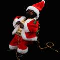 Santa Claus Old Man Gifts The Christmas Elf Naughty Elves Decorations African American Child Elder Electric Doll Toy Plastic