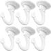 6 Pieces Swag Ceiling Hooks Heavy Duty Swag Hook Hanging Plants Chandeliers Wind Chimes Ornament Hooks for Home Office Kitchen (White)