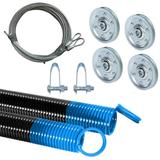 G.A.S. Hardware Heavy-Duty Double-Looped Garage Door Extension Springs Bundle with Springs Pulleys and Extension Cables for 7 Feet Garage Door | Garage Door Hardware Parts