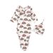 JPLZi Boys Girls Long Sleeve Rainbow Floral Prints Sleeping Bag Romper Outwear Babys Receiving Blankets With Hat Outfits