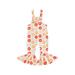 TheFound Western Baby Girls Clothes Strap Sleeveless Jumpsuit Romper Cow Print Overalls Pants Boho Summer Outfits