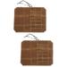 Waxed Canvas Bag Set of 2 Knives Organizer Tool Pouch Chef Knife Handheld Heavy Duty