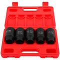 ECCPP 5-Piece 1/2 Inch Drive Deep Impact Axle Hub Socket Set Fit For Most Cars 12 Point 30mm 32mm 34mm 35mm 36mm