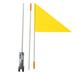 Bike Safety Flag Pennant yellow Fiberglass Bright Colors Bike Parts Easy Install Equipment Triangular Flag for Kids Golf Cart Outdoor