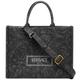 Versace Women's Large Tote In Embroidery Jacquard Black Versace Women's Gold