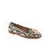 Wide Width Women's Bia Casual Flat by Aerosoles in Natural Printed Snake (Size 9 1/2 W)