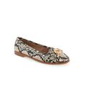 Wide Width Women's Bia Casual Flat by Aerosoles in Natural Printed Snake (Size 7 1/2 W)