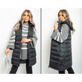 Estella Hooded Longline Quilted Gilet