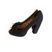 Coach Shoes | Black Coach Corey Block Heel Peep Toe Pump Size 9m | Color: Black | Size: 9m