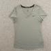 Nike Tops | Nike Pro Top Womens Large Gray V-Neck Short Sleeve Active Gym Yoga Stretch | Color: Gray | Size: L