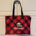 Disney Bags | Disneyland Mickey Mouse Holiday Tartan Plaid Tote Bag | Color: Black/Red | Size: Os