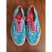 Vans Shoes | Hello Kitty Vans Shoes Pink & Blue Print Sneakers Men Size 8.5 Women Size 10 | Color: Blue/Pink | Size: 10