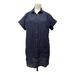 J. Crew Dresses | J Crew' Navy Blue 100% Linen Short Sleeve Shirt Dress Xxs | Color: Blue | Size: Xxs