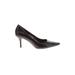 Calvin Klein Heels: Pumps Stilleto Classic Brown Print Shoes - Women's Size 8 1/2 - Pointed Toe