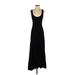 Lulus Casual Dress - A-Line Plunge Sleeveless: Black Print Dresses - Women's Size Small