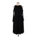 ELOQUII Casual Dress - A-Line High Neck Sleeveless: Black Print Dresses - Women's Size 14 Plus