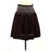 BCBGMAXAZRIA Casual A-Line Skirt Knee Length: Brown Bottoms - Women's Size Small