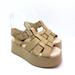 Anthropologie Shoes | Anthropologie Pilcro Womens Sz Eu 36 Us 5 Tan Leather Fisherman Platform Sandals | Color: Cream | Size: 5