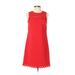 J.Crew Casual Dress - A-Line Crew Neck Sleeveless: Red Print Dresses - Women's Size 4