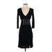 BCBGMAXAZRIA Cocktail Dress - Sweater Dress: Black Dresses - Women's Size X-Small