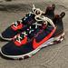 Nike Shoes | Navy Blue And Red Nike React Shoes Element 55 | Color: Blue/Red | Size: 9.5