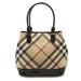 Burberry Bags | Burberry Burberry Plaid Tote Bag Shoulder Pvc Patent Leather Beige Black Bord... | Color: Black | Size: Os