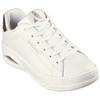 Sneaker SKECHERS "UNO COURT", Damen, Gr. 41, rosa (weiß, roségoldfarben), Leder, Lederimitat, Glitzer, sportlich, Schuhe, mit Metallic-Applikation, Freizeitschuh, Halbschuh, Schnürschuh