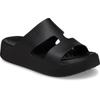 Badepantolette CROCS "Getaway Platform H-Strap", Damen, Gr. 39, schwarz, Croslite, sportlich, Schuhe, Sommerschuh, Schlappen, Badeschuh, Poolslides, weiche Innensohle