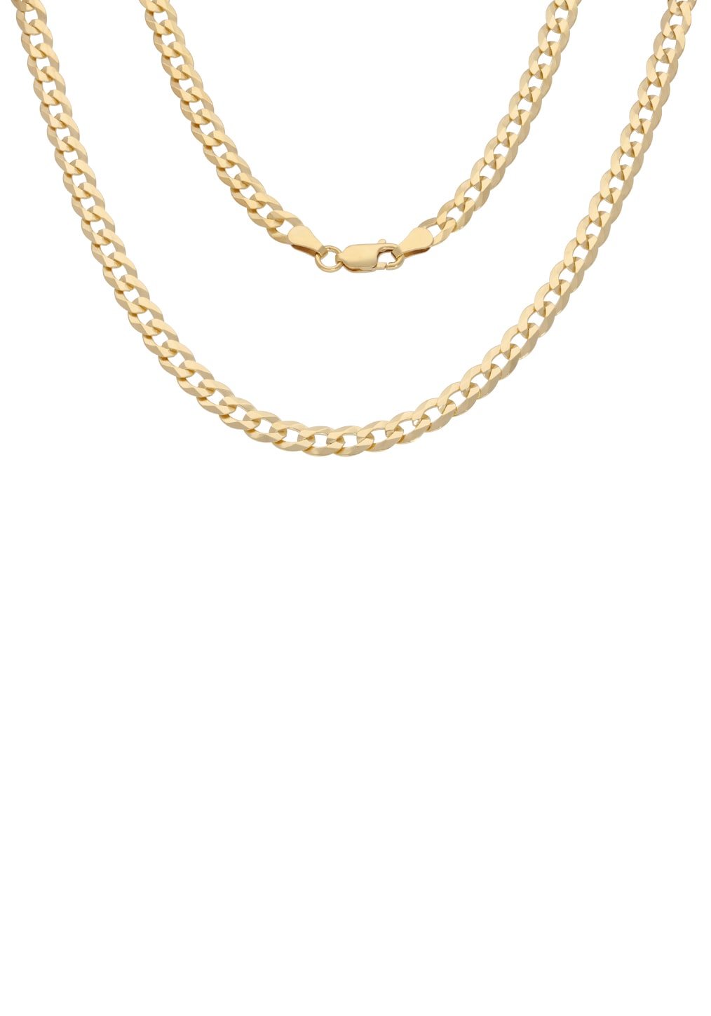 Kette ohne Anhänger FIRETTI "Schmuck Geschenk Silber 925 Halsschmuck Halskette Panzerkette" Gr. 60, gold (gelbgoldfarben), Halsketten, Damen, 60, Silber 925 (Sterlingsilber), B: 4,8mm, B:4,8mm Image