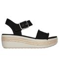 Skechers Women's BOBS Empress Sandals | Size 9.5 | Black | Textile | Vegan | Machine Washable