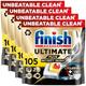 Finish Ultimate Plus Infinity Shine Dishwasher Tablets bulk | Scent : Lemon | Size: Total 420 Dishwasher Tabs |For Unbeatable* Clean and Diamond Shine (Pack of 4)