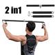 Doumneou Multifunction Adjustable LAT Pull Down Bar Cable Machine Attachment for Home Gym Bench Press Squat Workout