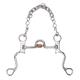 Creahappy 120mm Horse Mouth Snaffle with Chain Stainless Steel Horse Bit Horse Stainless Steel Mouth for Training Equestrian Equipment