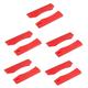 Yardwe 10 Pcs Barbell Pad Unload Weight Plates Yoga Stuff Barbell Silicone Wedge Anti Powerlifting Weight Plate Foam Barbell Deadlift Platform Dumbbel Silica Gel Portable Red