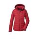 Killtec KOW 10 WMN QLTD JCKT Women's Quilted Jacket with Zip-Off Hood/Functional Jacket is Water-Repellent, Modern Red, 46, 41807-000