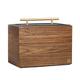 Jewelry Box 4-Layers Solid Wooden Jewelry Box for Women Jewelry Armoire Ring Necklacel Gift Storage Box Walnut Wood Color Organizer with Handle Jewelry Organizer for Women (Wood Color 4layers) small