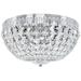 Petit Crystal 6.5"H x 12"W 5-Light Flush Mount in Silver