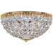 Petit Crystal 5.5"H x 10"W 4-Light Flush Mount in Polished Gold