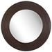 Uttermost Dutton 36" Dark Walnut Round Wall Mirror