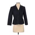 Ann Taylor Blazer Jacket: Short Blue Jackets & Outerwear - Women's Size 4 Petite