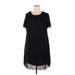 Avenue Casual Dress - Shift: Black Solid Dresses - Women's Size 18 Plus