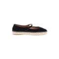 Prada Flats: Slip On Platform Summer Black Solid Shoes - Women's Size 39.5 - Almond Toe