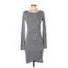 Leith Casual Dress - Bodycon: Gray Marled Dresses - Women's Size Small