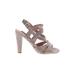 Steven by Steve Madden Heels: Gray Print Shoes - Women's Size 8 1/2 - Open Toe