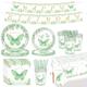 122PCS Green Butterfly Themed Party Supplies Baby Shower Party Decorations for Kids Girls Birthday Disposable Plates Napkin Cups Tablecloth Banner Tableware Set for 20 Guests