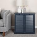 Household Essentials Cabinet Laundry Hamper Wood in Gray/Blue/Brown | Wayfair HE1138
