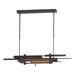 Hubbardton Forge Planar 8.4" H 1 - Light Kitchen Island Geometric LED Pendant Metal in Black/Brown | 8.4 H x 8.5 W x 48.3 D in | Wayfair