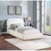 Meridian Furniture USA Vaughn Platform Bed Upholstered/Linen in White/Black | King | Wayfair B1209Cream-K